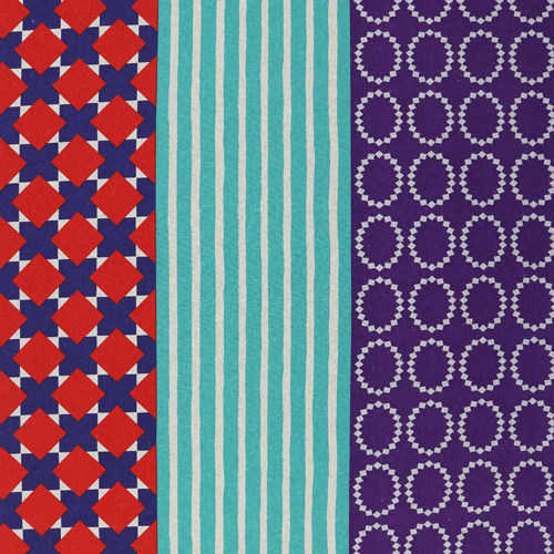 Motif � Carreaux � Rayures Florales G�om�triques Audacieuses Vif 4