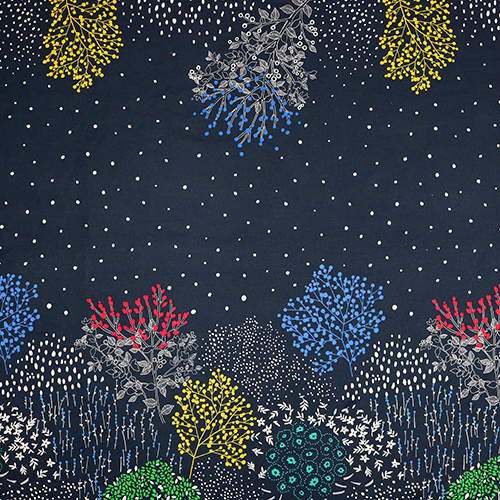 Bordure De Plantes Florales Tissu par Echino Fabrics