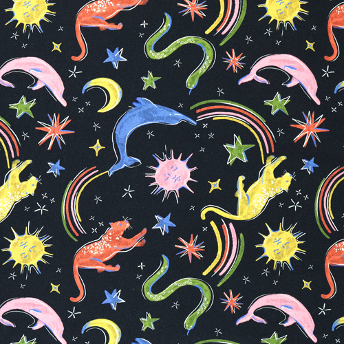Luna Magischer Himmel Stoff – Fabric Godmother