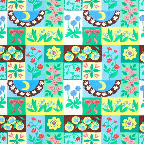 Tissu Carte Postale Florale Maria – Fabric Godmother