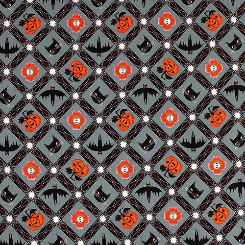 Hexenhafte Freunde Halloween-Gitterquadrate Stoff von Free Spirit