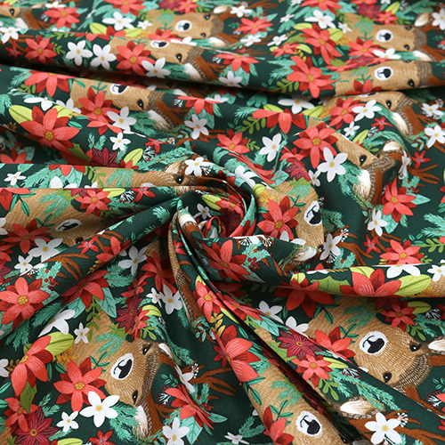 Reindeer Revelry Poinsettia Floral Christmas 2