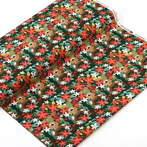 Reindeer Revelry Poinsettia Floral Christmas 3