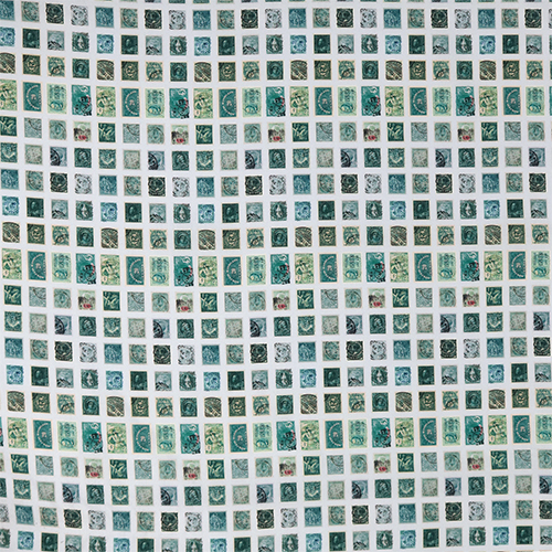 Tim Holtz Teal Postage Stamps Palette collection 4