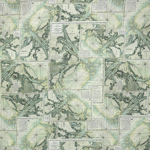 Tim Holtz Teal Vintage Map Palette Collection 4