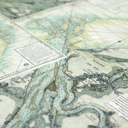 Tim Holtz Teal Vintage Map Palette Collection 5