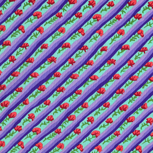 Pavot Violet Diagonal Kaffe Fassett Des Archives Tissu par Free Spirit