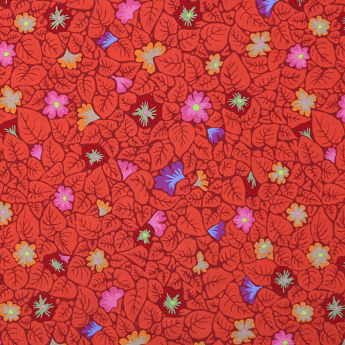 Feuilles Rouges Kaffe Fassett Des Archives Tissu par Free Spirit