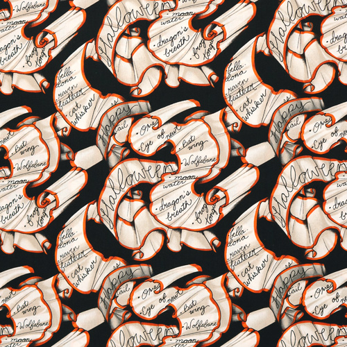 Kettenbrief-Schriftrollen Halloween-Hexenspruch Stoff