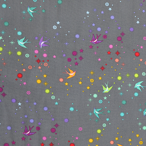 Tula Pink Fairy Dust Shadow Graywork Fabric by Free Spirit