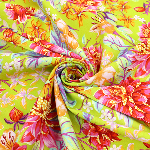 Tula Pink Ciao Dalia Moonbeam Lime Floreale 2