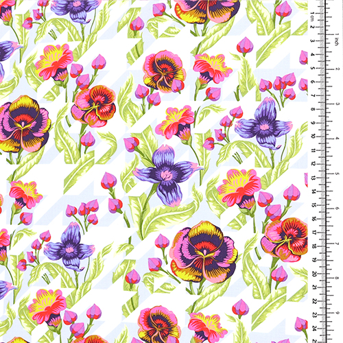 Tula Pink Puppy Love Nova Houndstooth Floral 1