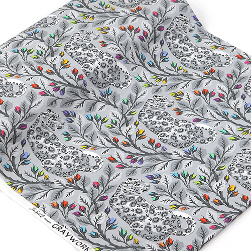 Tula Pink Beautymark Fog Graywork 3