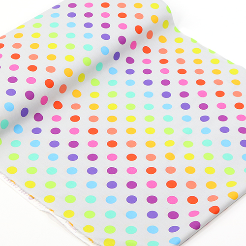 Tula Pink Disco Pom Pom Large Dots Whisper Graywork 3