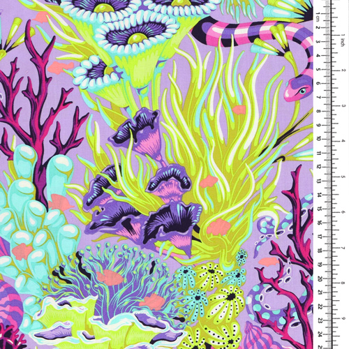 Tula Pink Reef What You Sew Sea Snake Ultraviolet 1