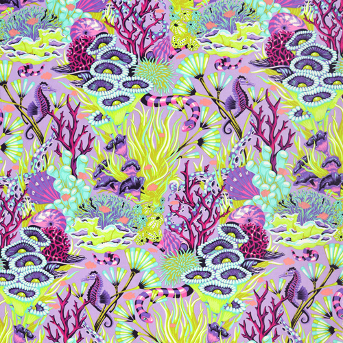 Tula Pink Reef What You Sew Sea Snake Ultraviolet 4