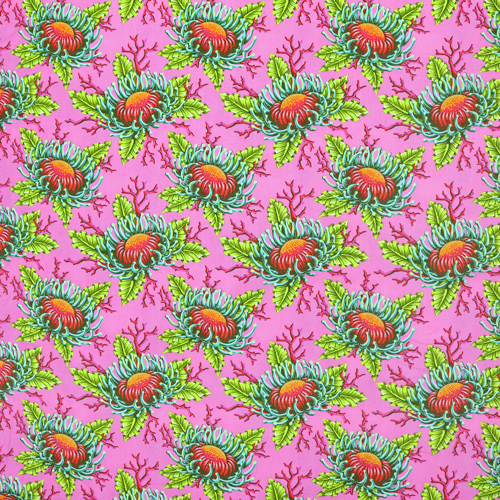 Tula Pink Floral Reef Freunde & Anemonen Korallin 4