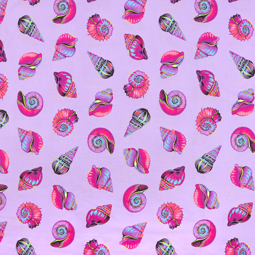 Tula Pink Floral Reef Lil Shelly Ultravioleta 4
