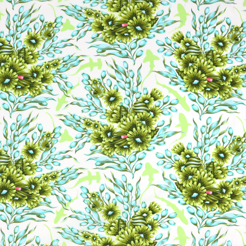 Tula Pink Floral Reef Requins Ombres Herbiers Marins
