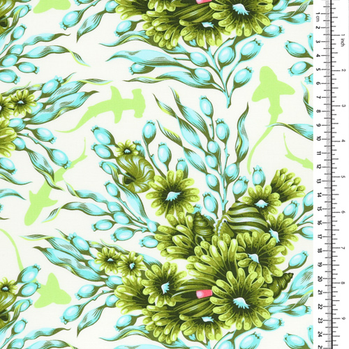 Tula Pink Floral Reef Tiburones Sombra Pastos Marinos 1