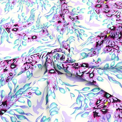 Tula Pink Floral Reef Schattenhaie Ultraviolett 2