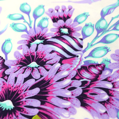 Tula Pink Floral Reef Schattenhaie Ultraviolett 5