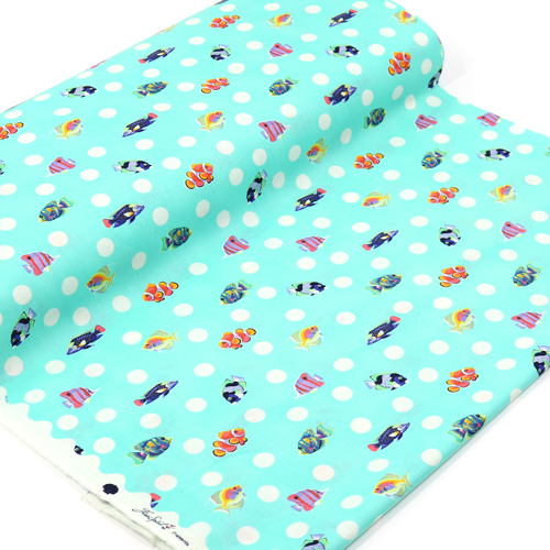 Tula Pink Barriera Floreale Attraversamento Scolastico Schiuma Di Mare 3