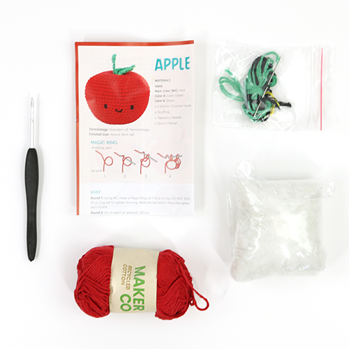 Kit De Ganchillo Amigos De Bolsillo Manzana 3