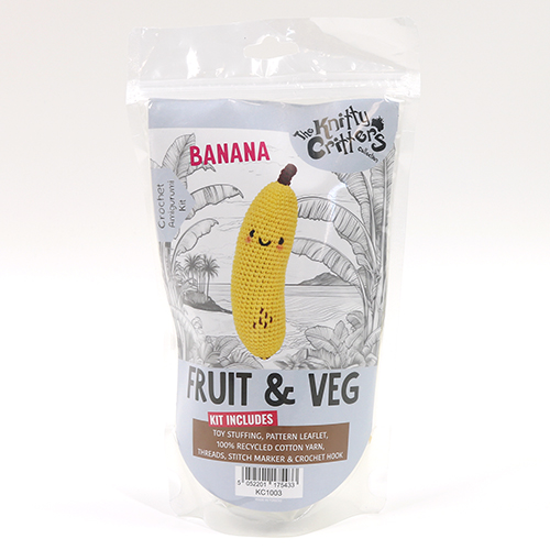 Kit De Ganchillo Amigos De Bolsillo Plátano 1