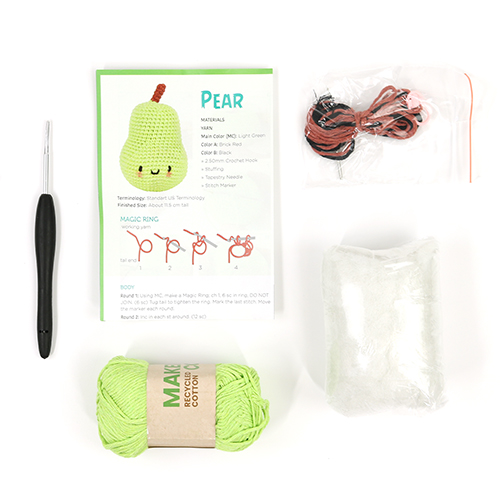 Pouch Pals Crochet Kit Pear 3