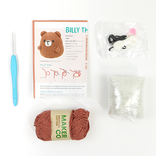 Kit De Ganchillo Amigos Del Bolsito Billy El Oso 3