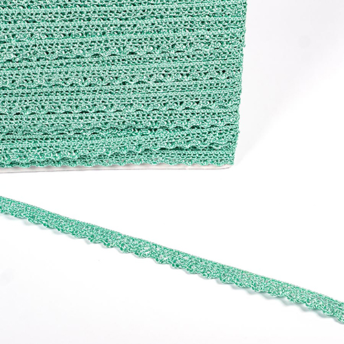 Borde de encaje de poliéster 11 mm &#8211; verde jade
