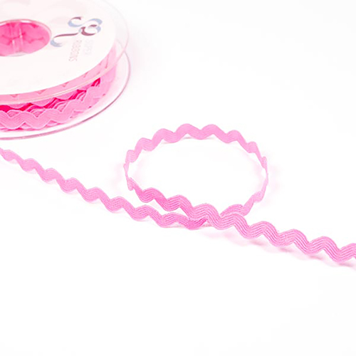 Galon Zigzag Rétro 5 Mm - Rose Bubblegum