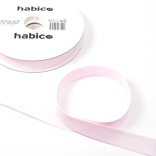 Bias Tape Waffle 100% Cotton 20mm - Pale Pink
