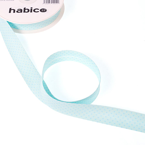 Biais À Pois 20mm - Turquoise par Habico
