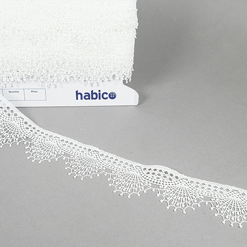 Encaje Guipure De Telaraa Elegante 50mm - Blanco