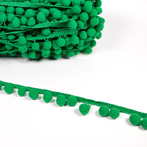 Pompon-Fransenborte - Grün