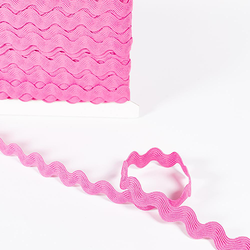 Galon Zigzag Rétro Large 10mm - Rose Bubblegum