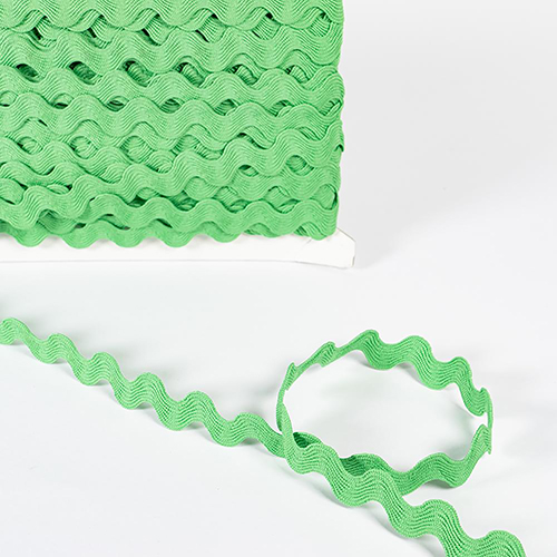 Retro Zackenlitze Borte Groß 10mm - Grün