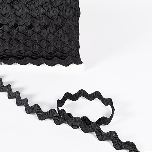 Cinta Zigzag Retro Grande 10mm - Negro de Habico