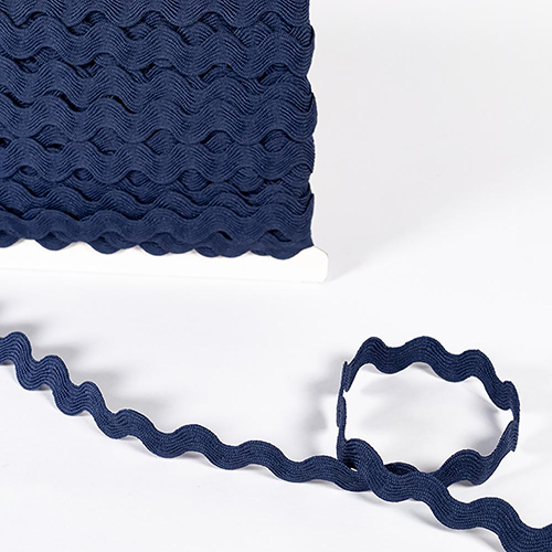 Retro Ric Rac Braid Trim Large 10mm - Navy