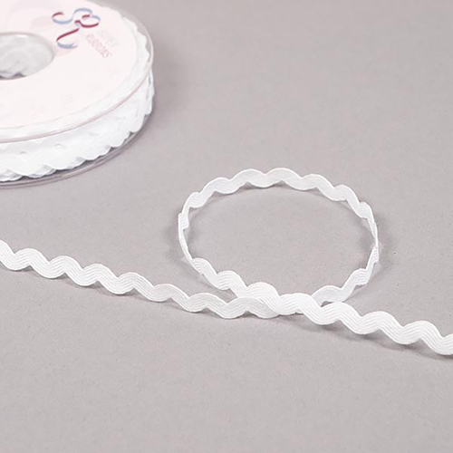 Cinta Zigzag Retro 5mm - Blanco