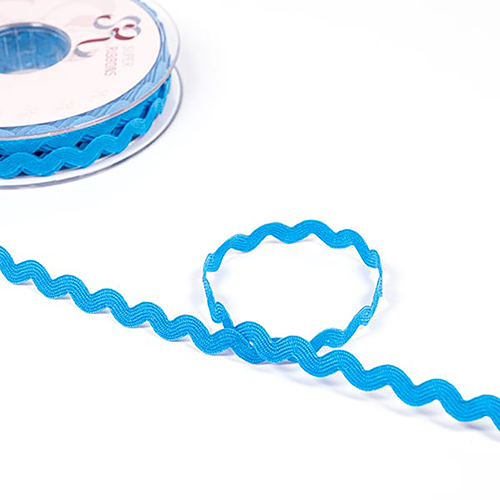 Retro-Ric-Rac-Band 5mm - Kornblumenblau