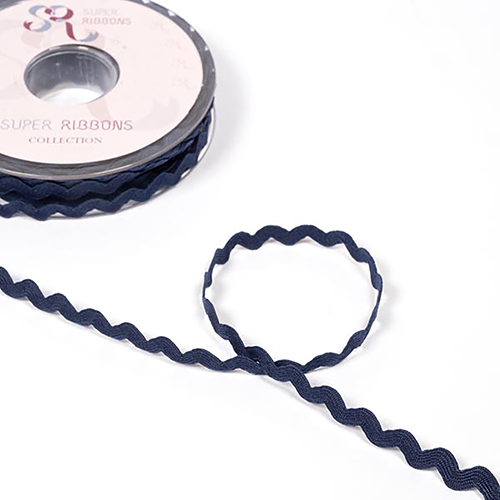Galon Zigzag Rétro 5mm - Bleu Marine