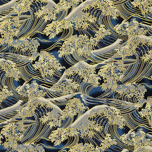 Grande Vague Métallique Inspirée De Hokusai