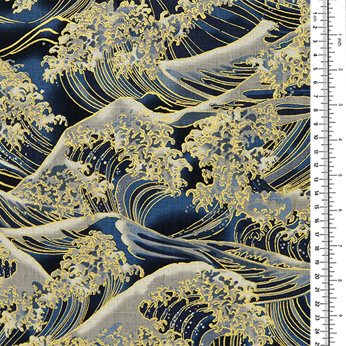Gran Ola Metálica Inspirada En Hokusai 1