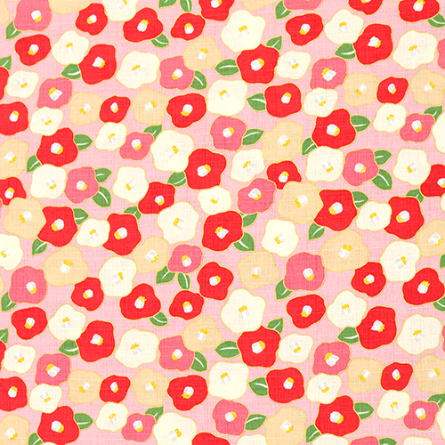 Simples Fleurs Japonaises Camlias Or Tissu