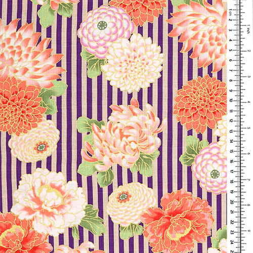 Strisce Di Fiori Di Crisantemo Con Dettagli Dorati 1