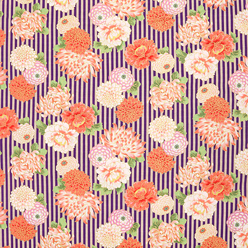 Strisce Di Fiori Di Crisantemo Con Dettagli Dorati 4