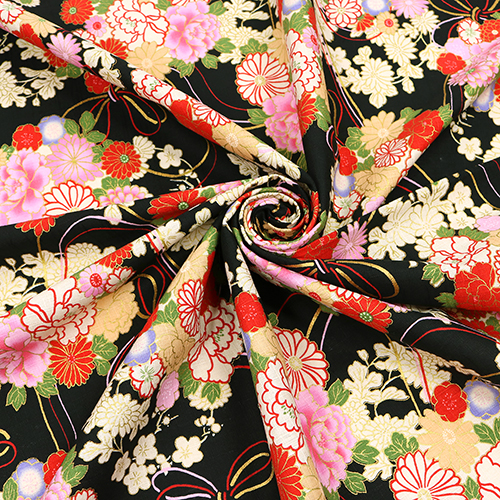Gold Metallic Japanese Flowers and Rope 2